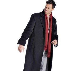 Black Cashmere and Wool Dress Coat